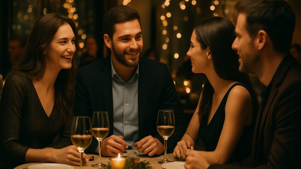 Capodanno da soli a Padova: come scegliere il contesto giusto Gruppo di adulti in contesto conviviale per Capodanno